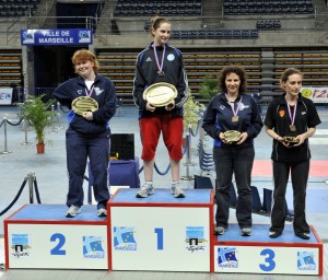 Céline sur le podium